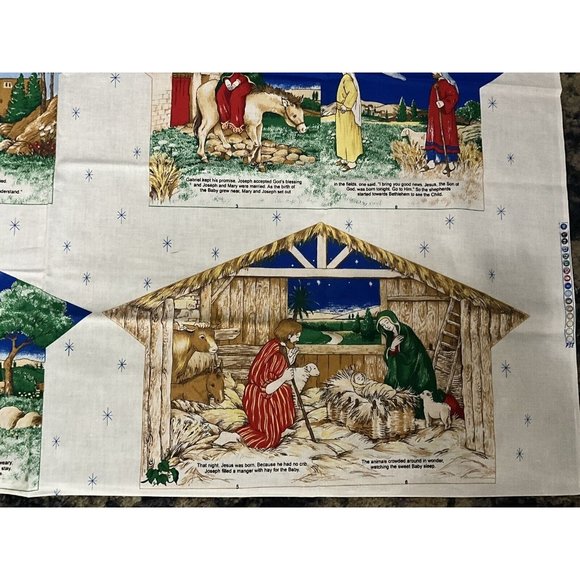 First Christmas Vtg Fabric Book Panels Template by Fabric Traditions 1997  NEW - Picture 12 of 12